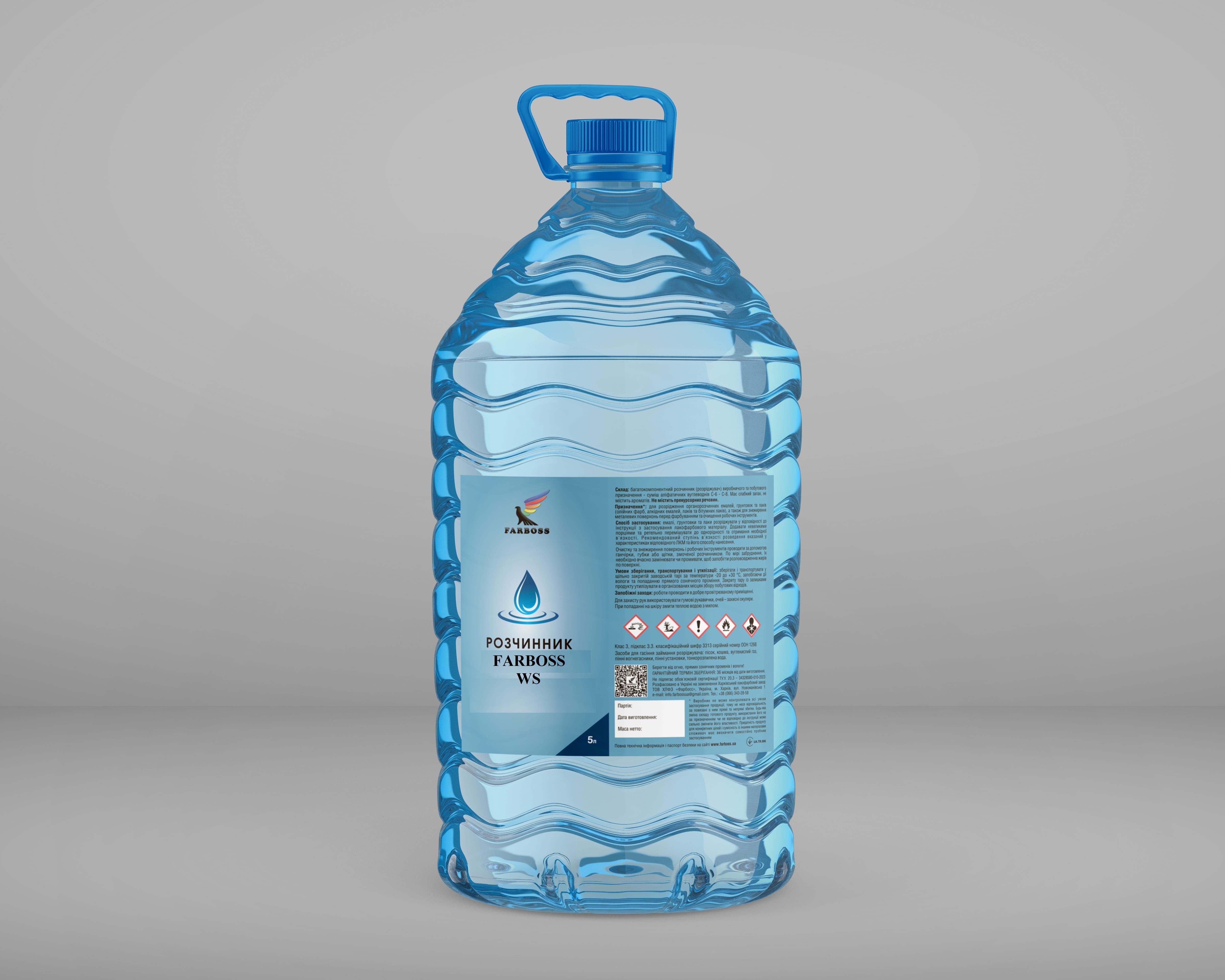 Розріджувач для лаків та фарб універсальний FARBOSS, 4 л